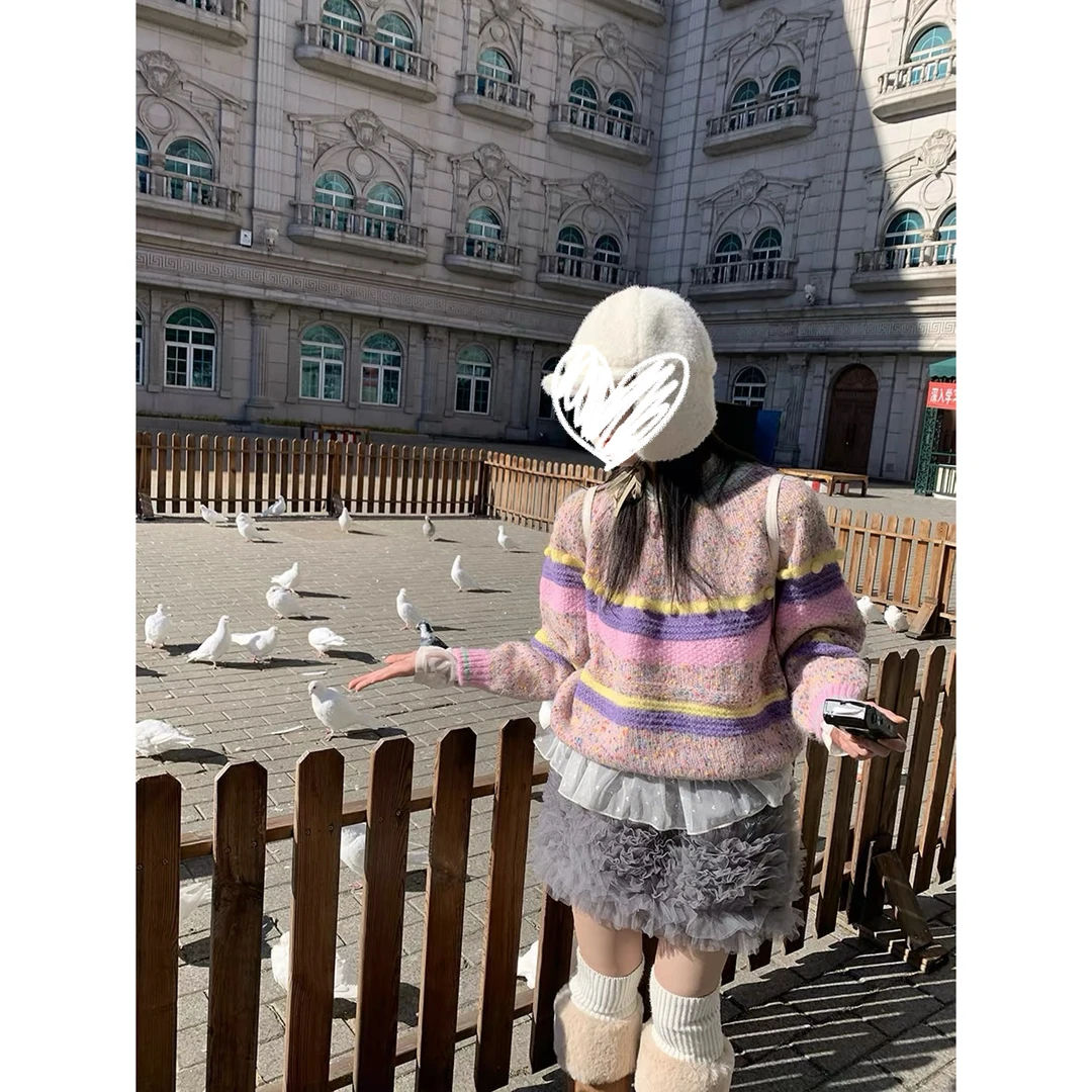 饺子@J5006 韩系时尚百搭休闲毛衣 12-13