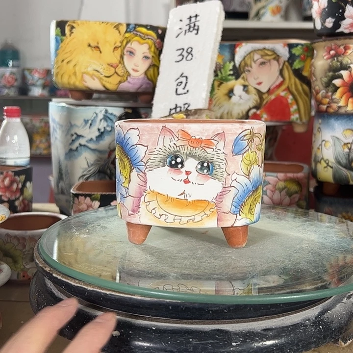 景德镇幸运花盆满38包邮