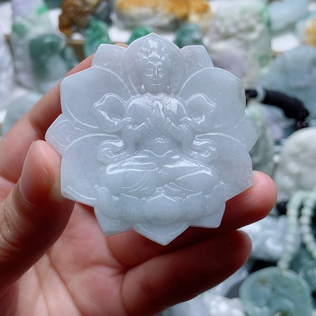 翡翠未镶嵌吊坠(不含链)1