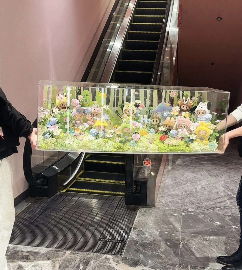 labubu永生花正品超大定制礼盒生日表白求婚送永生花礼盒labubu款