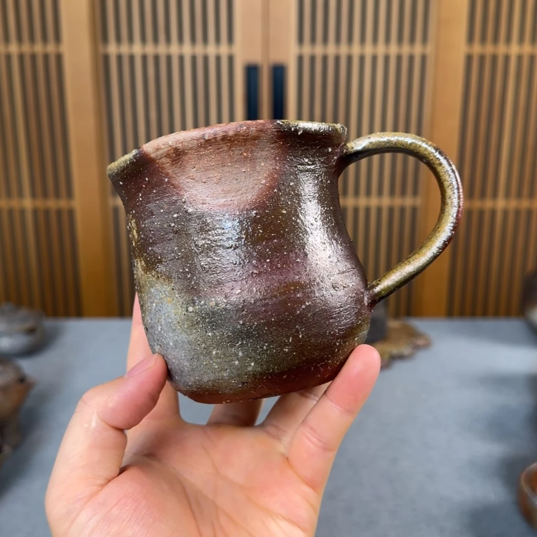 备前烧马克杯 柴烧茶具