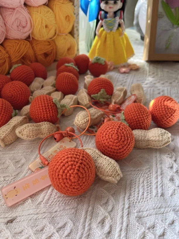 纯手工编织好事发生挂件（钥匙圈口字牌随机送）