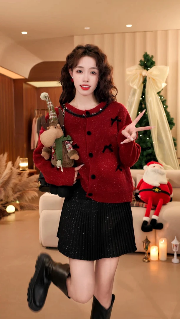 【年货现货毛衣链接】韩版百搭软糯宽松套头针织衫设计感秋冬毛衣女