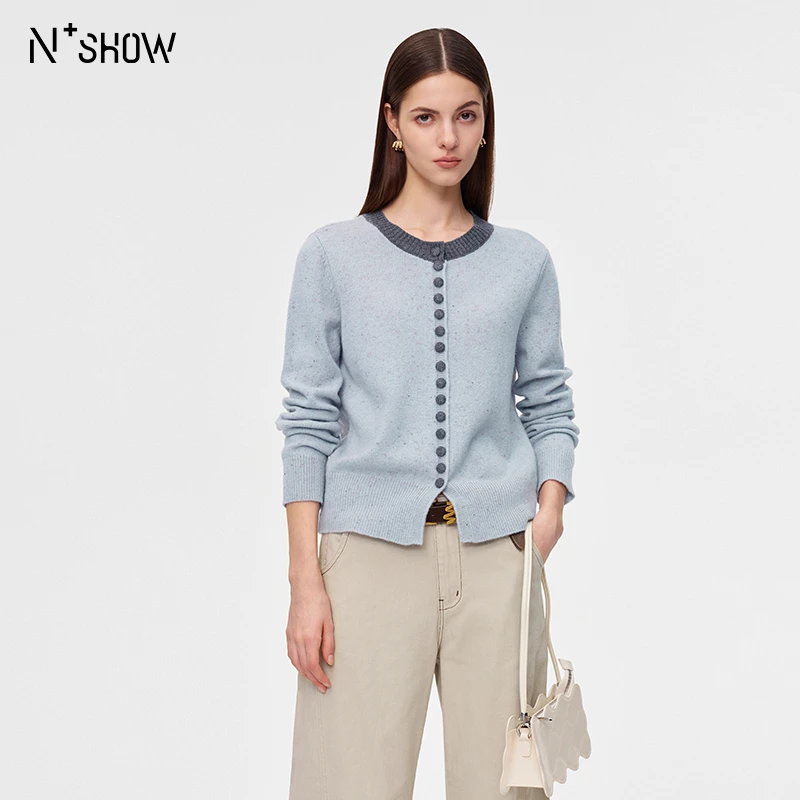 NOWSHOW朗香25冬季新品圆领开衫254019