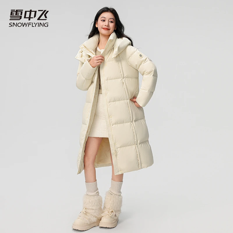 【雪中飞】小清新保暖加厚中长款羽绒服X2501419874F
