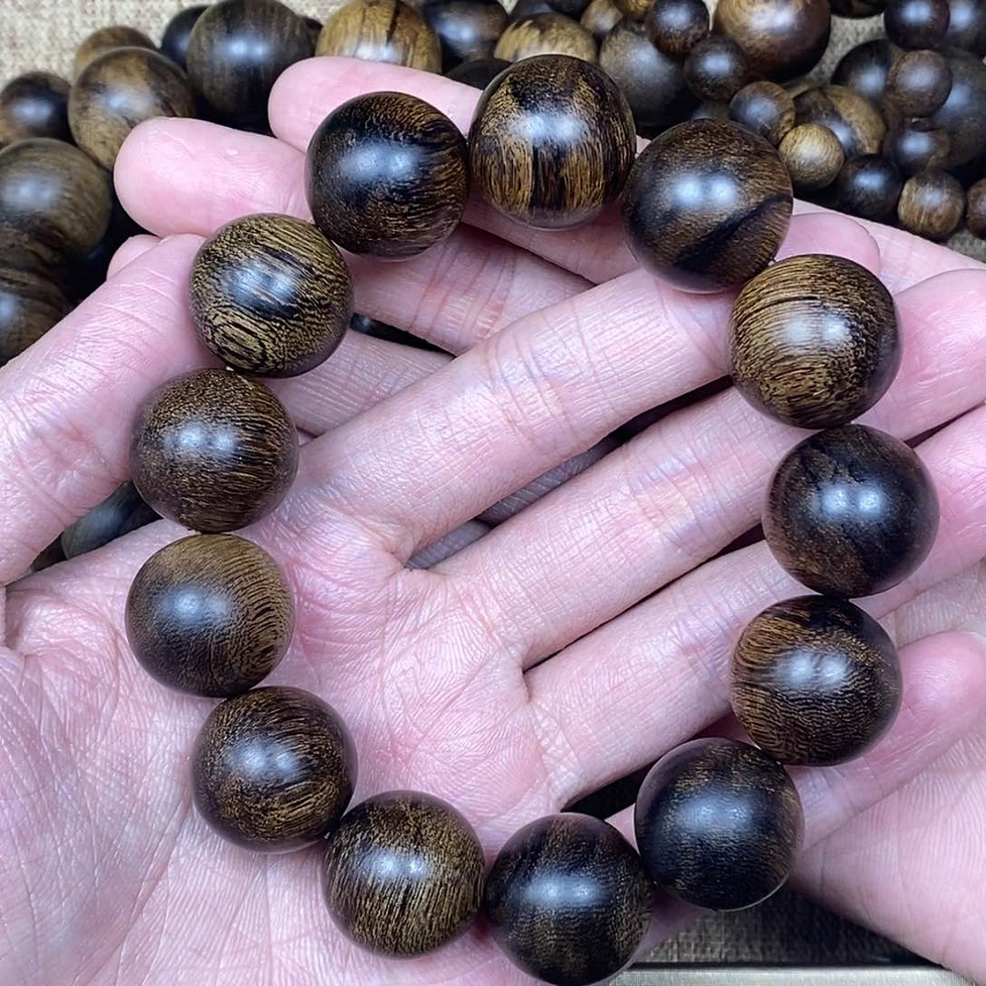 沉香手串越南芽庄白棋楠