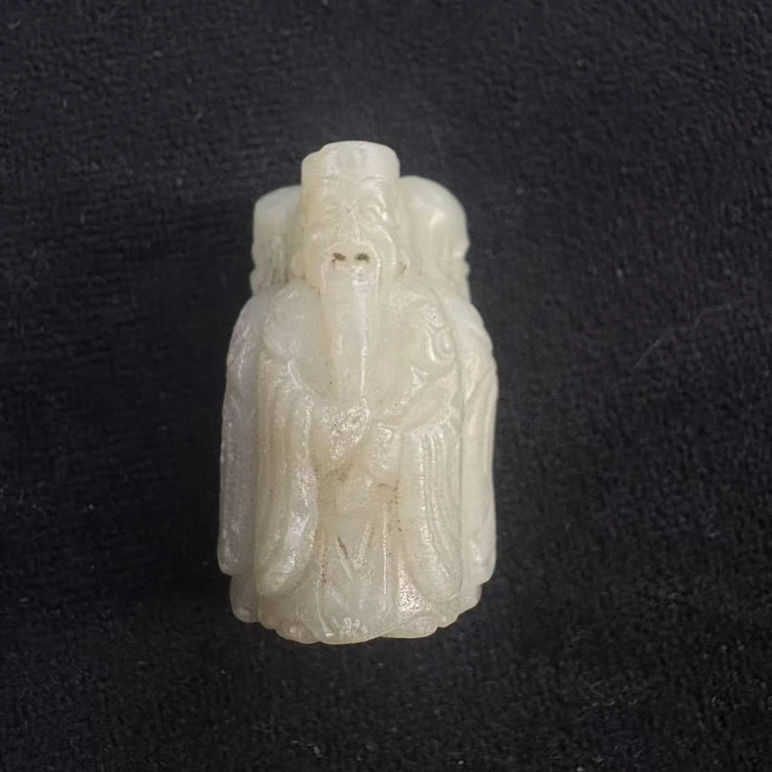 18JJ84 清 和田玉福禄寿挂件