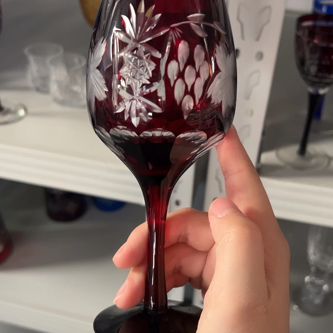 平底款水晶玻璃微瑕一个