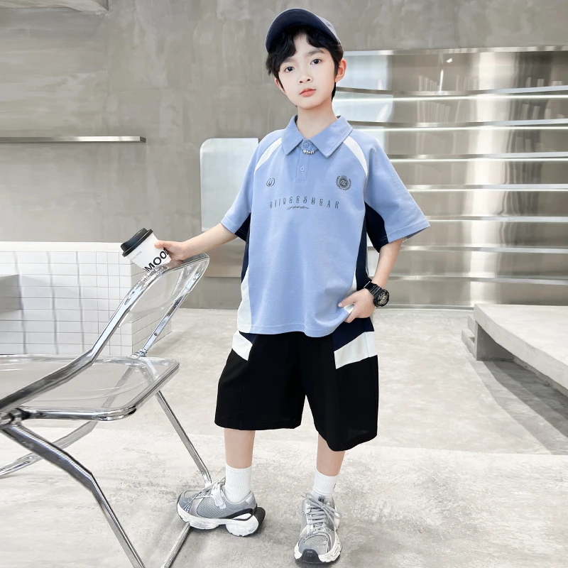 男童短袖夏装套装2025新款儿童夏季T恤痞帅【QSX-DR】B5186