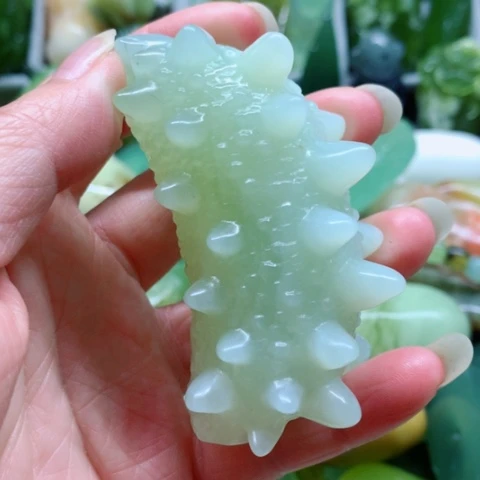 蛇纹石玉未镶嵌手把件