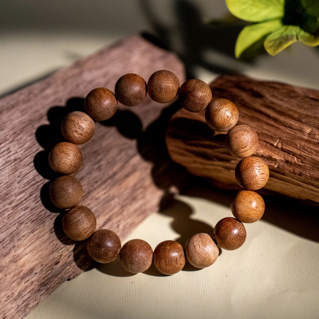 【江苏工美专属】天然野泰国老料单圈沉香手串-029*1309