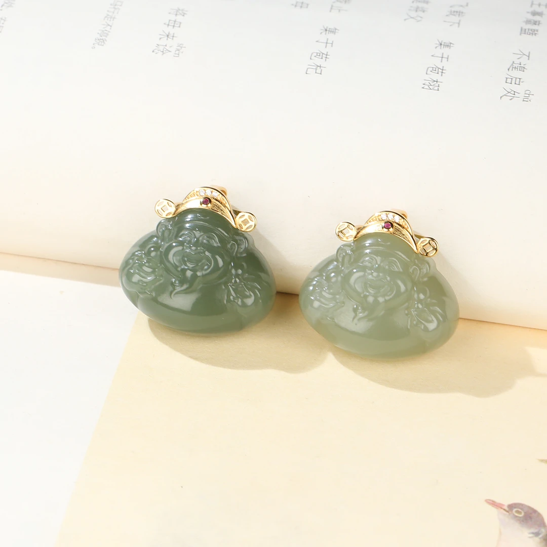 HW【麦子家族】天然和田玉S925银挂件吊坠CC多样性发1 D1339