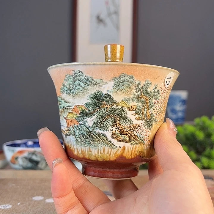 摆件草*景德镇陶瓷茶杯多