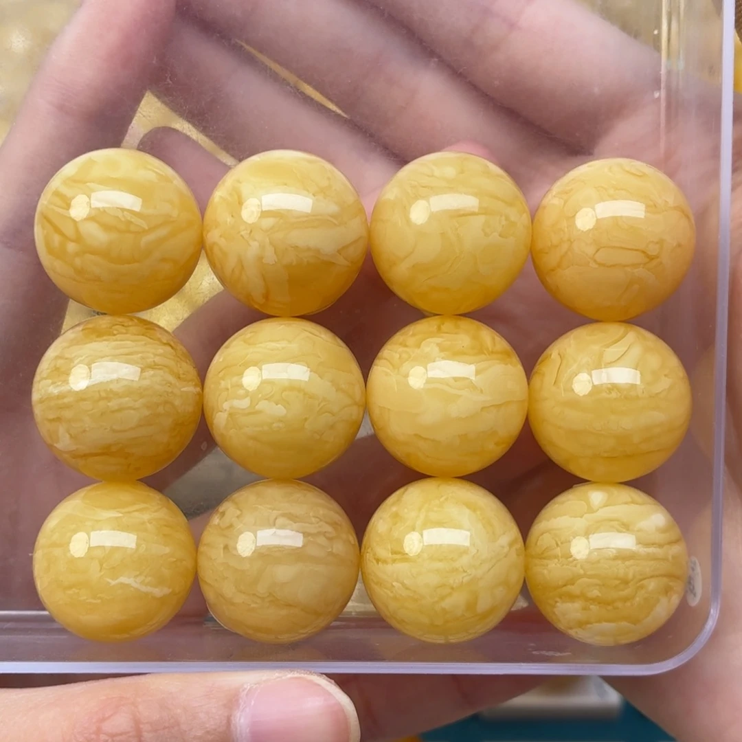 裸石蜜蜡未镶嵌19虎皮手串