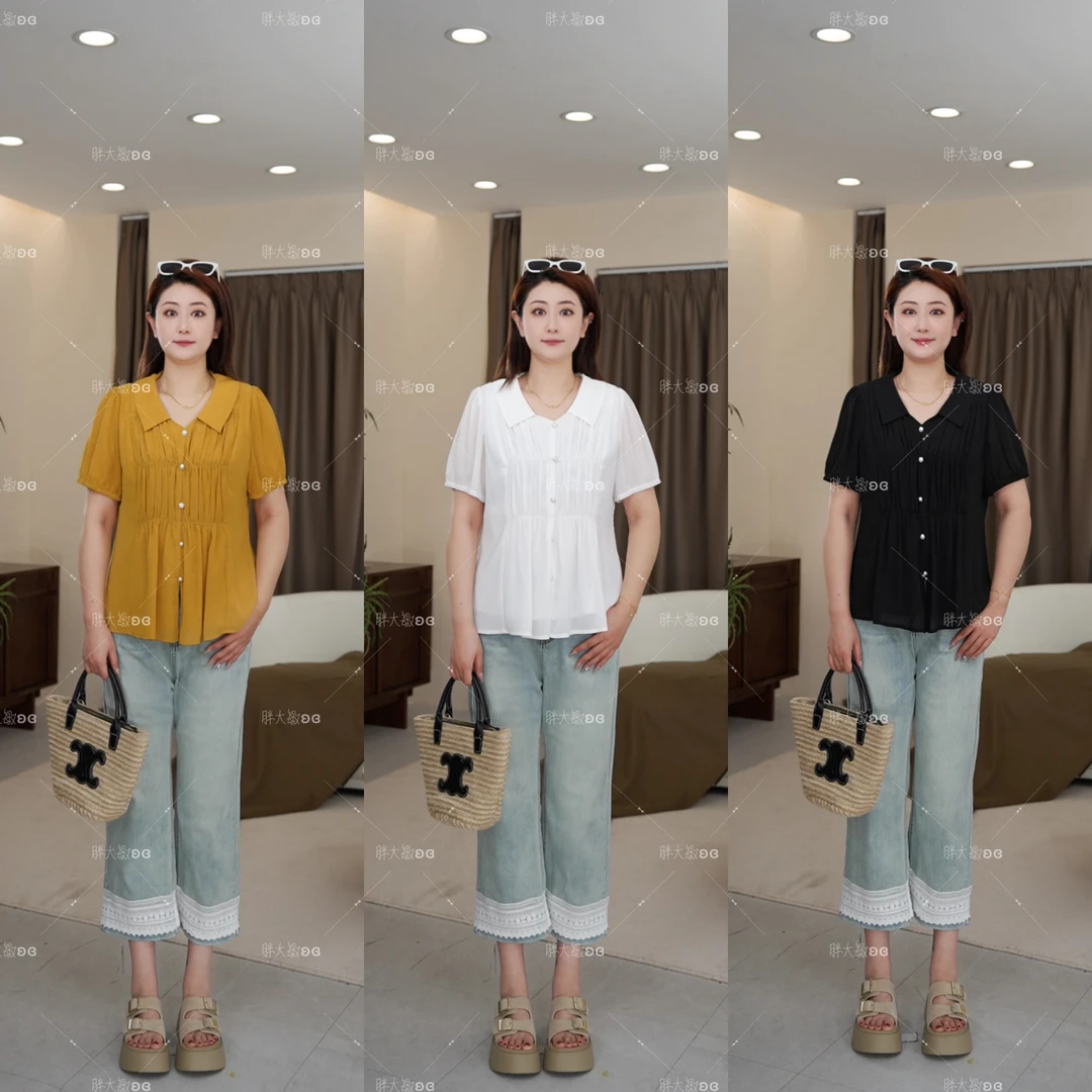 【上新上衣】PDM22166夏季新款时尚收腰显瘦设计感上衣大码女装