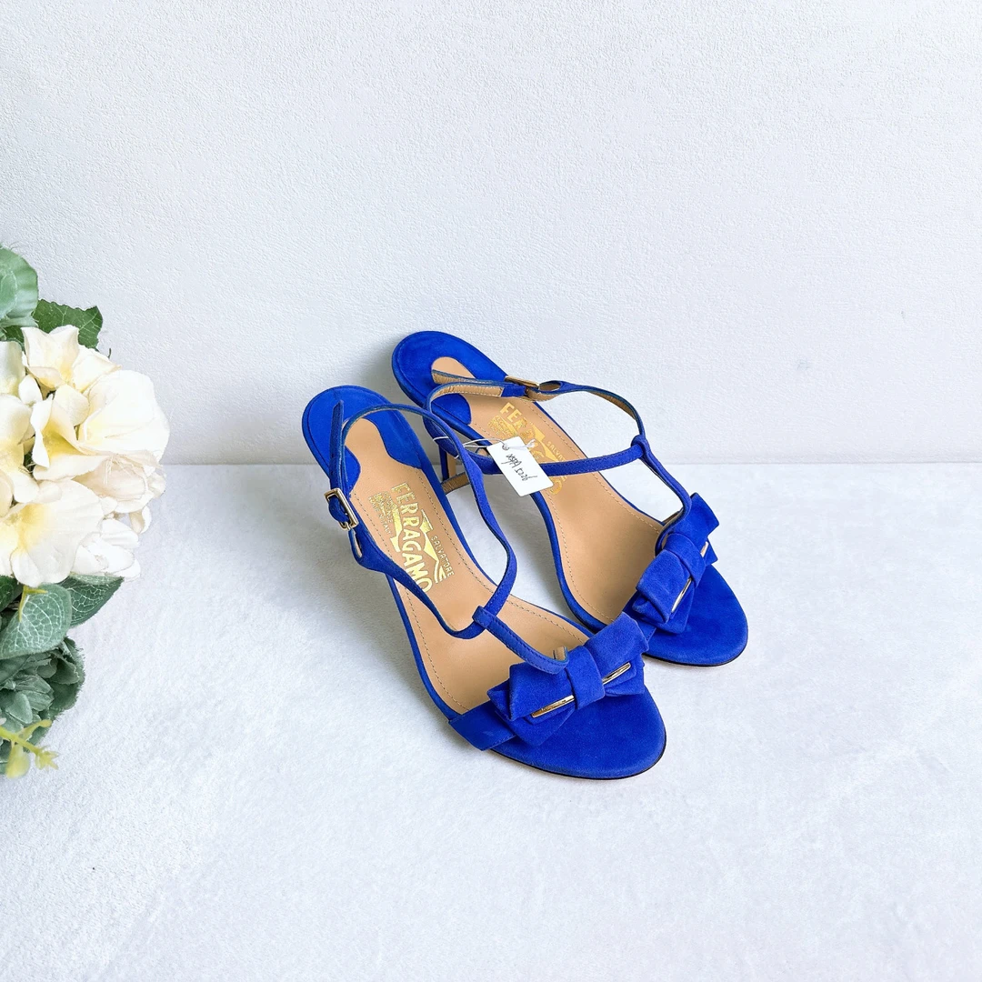 99新 FERRAGAMO/菲拉格慕 高跟鞋/37.5码/Xspa5226