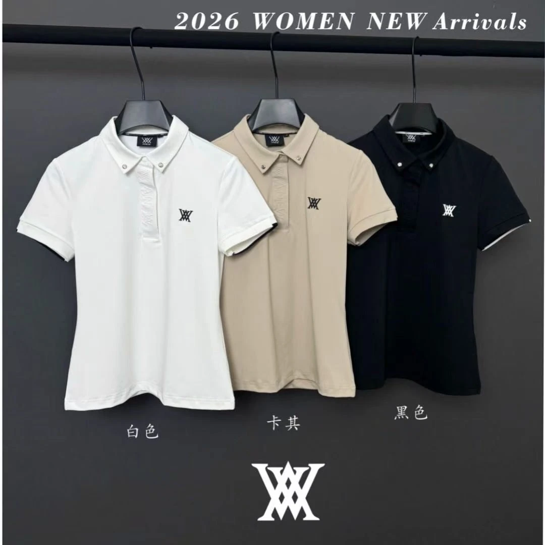 AW高尔夫女款短袖polo时尚个性弹性舒适透气百搭