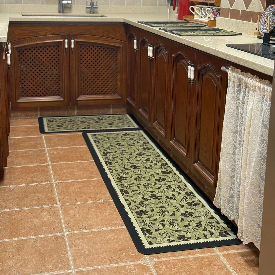 青峦拾韵厨房专用硅藻泥地垫防滑防油吸水耐脏可擦免洗地毯