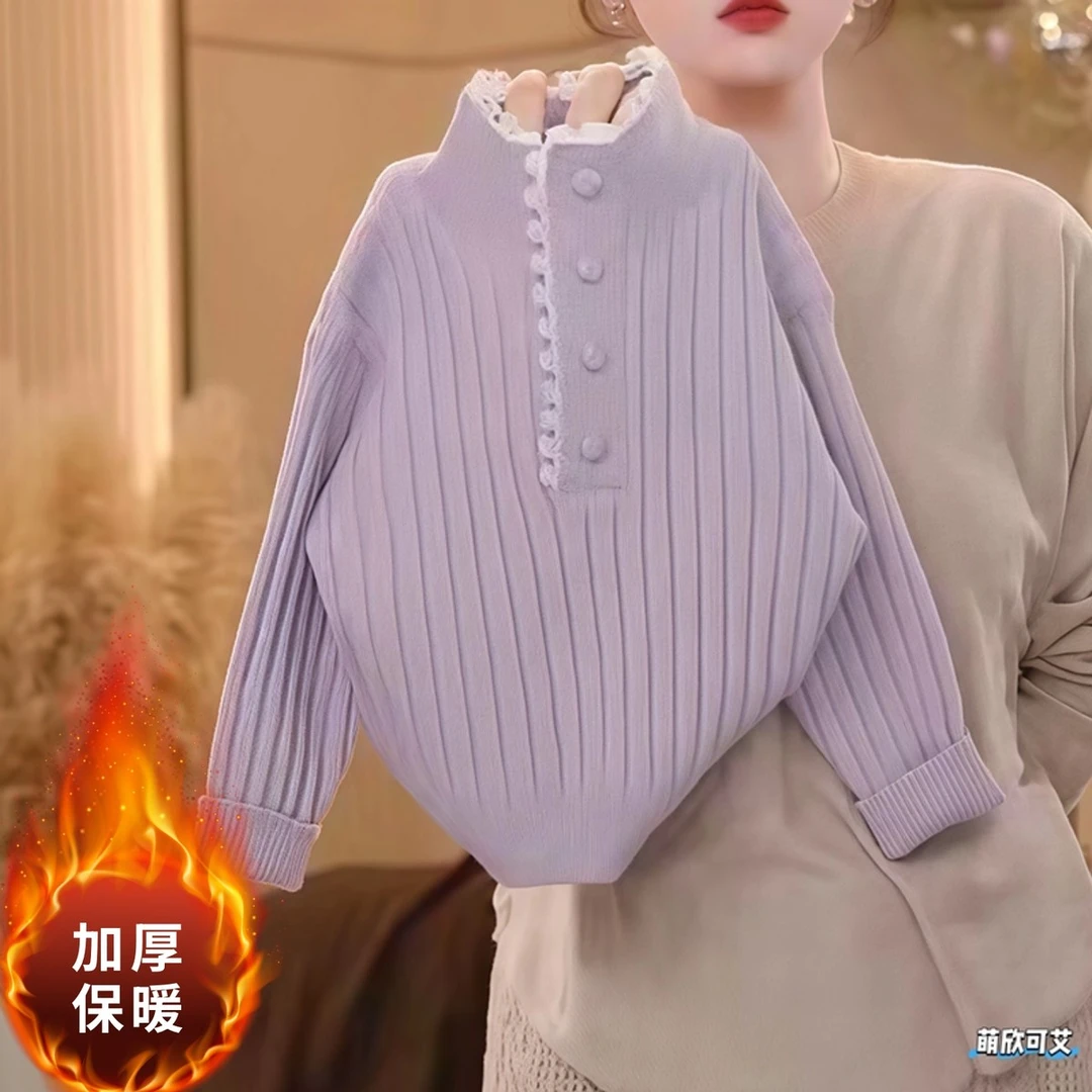 女童加绒套装2025新款秋冬加厚洋气时髦儿童冬装三件套女孩冬装潮