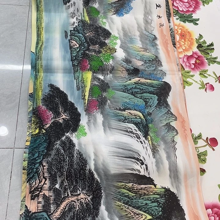 国画国画作品书法作品原稿流水生财
