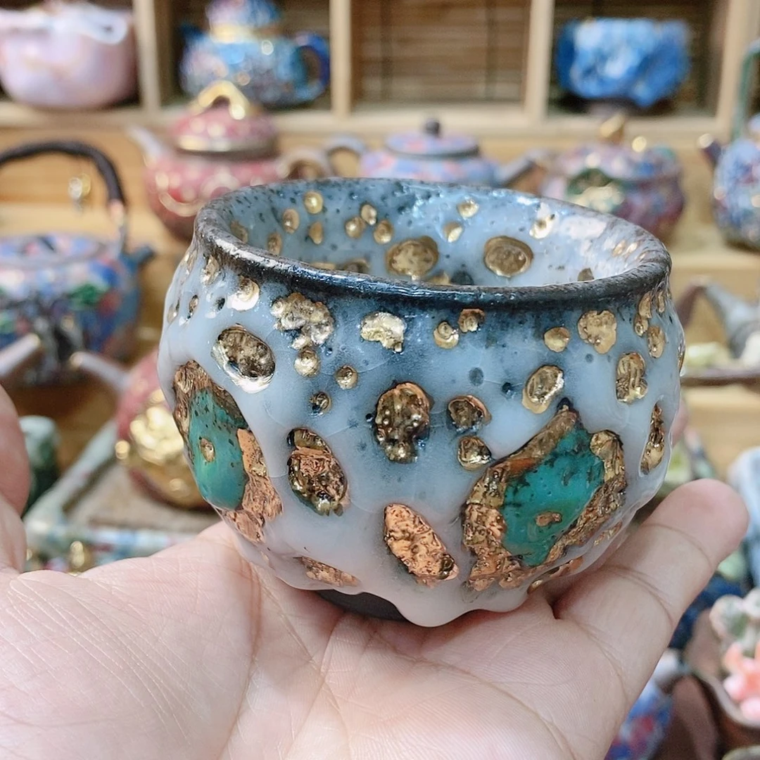 粗陶志野柴烧茶器