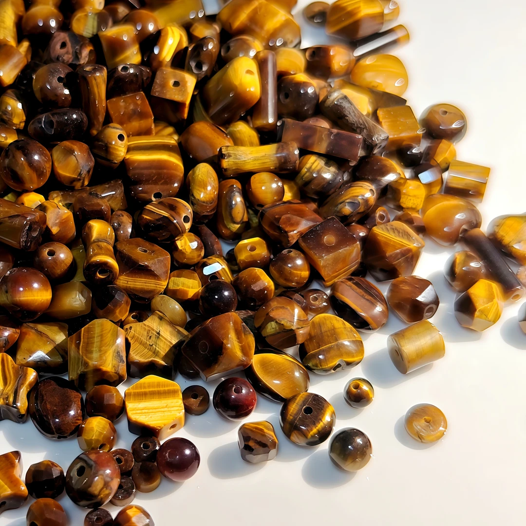 虎眼 Mixed money 晶石记饰品DIY手工串珠散珠