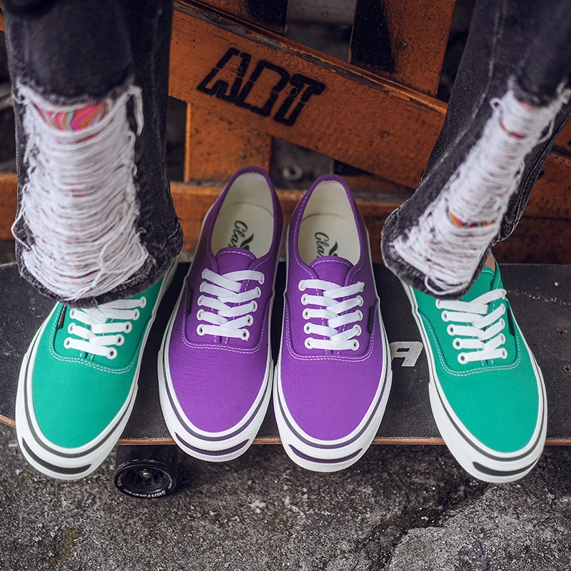 debu/得步经典帆布鞋春夏季百搭学院风低帮休闲懒人鞋开口笑男女