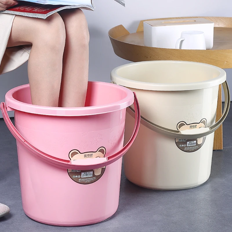 水桶学生宿舍专用泡脚桶盆套装家用塑料大号洗衣洗澡桶住校三件套
