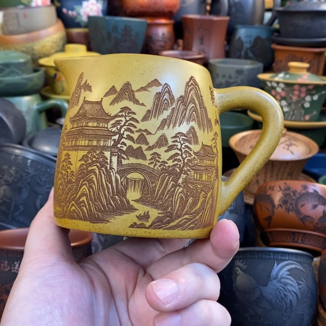 紫砂公道杯宜兴全手工紫砂杯
