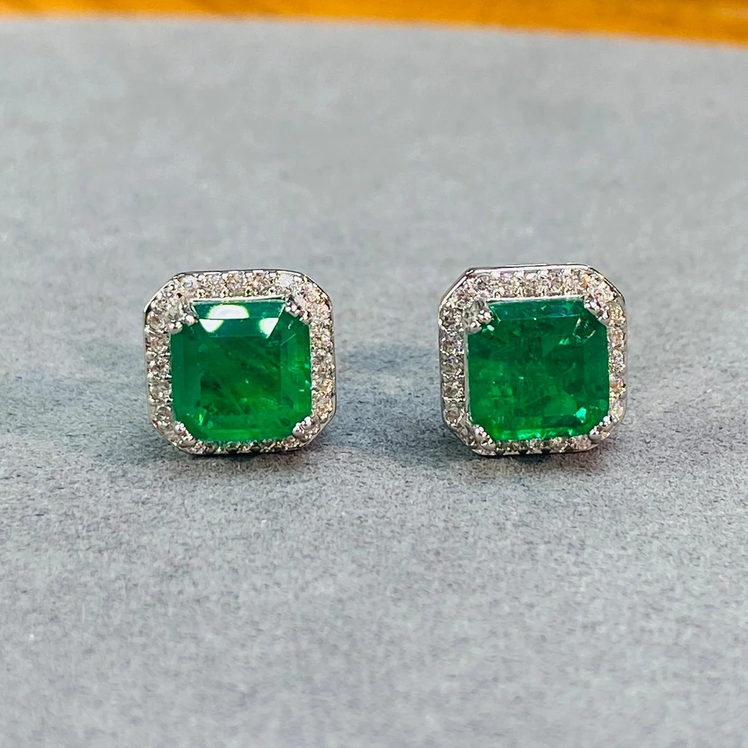 Luminora- 木佐色绿耳钉女气质-高奢L236