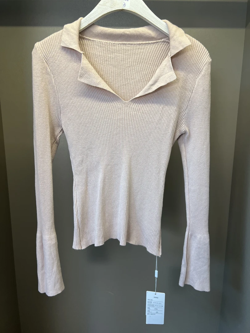 860秋冬套头长袖显瘦针织休闲翻领尚织衫上衣