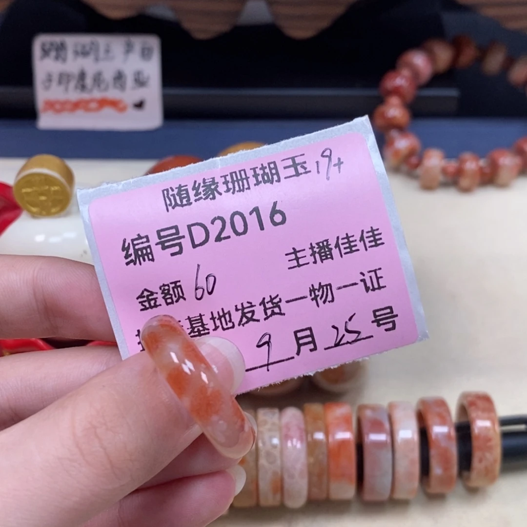 未镶嵌D2016硅化珊瑚（珊瑚玉）暖*洋