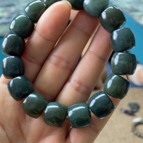 和田玉未镶嵌手链14福