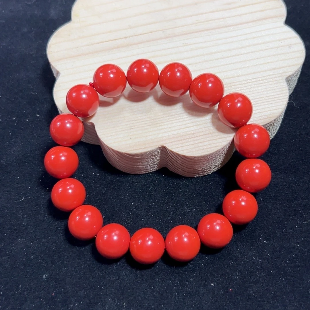 含辰砂工艺品12mm高含量水飞沙（红砂）12mm手串512