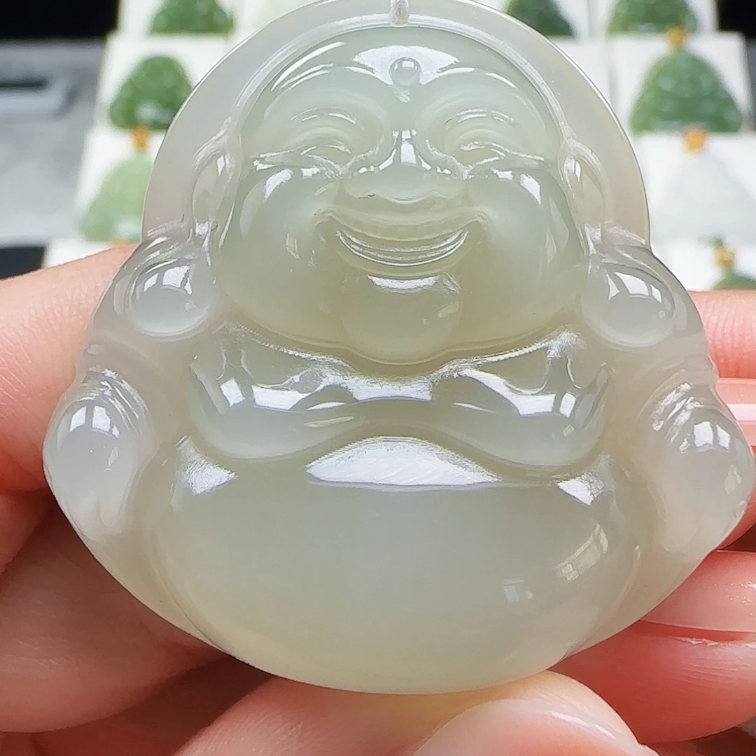 和田玉未镶嵌吊坠(赠链)