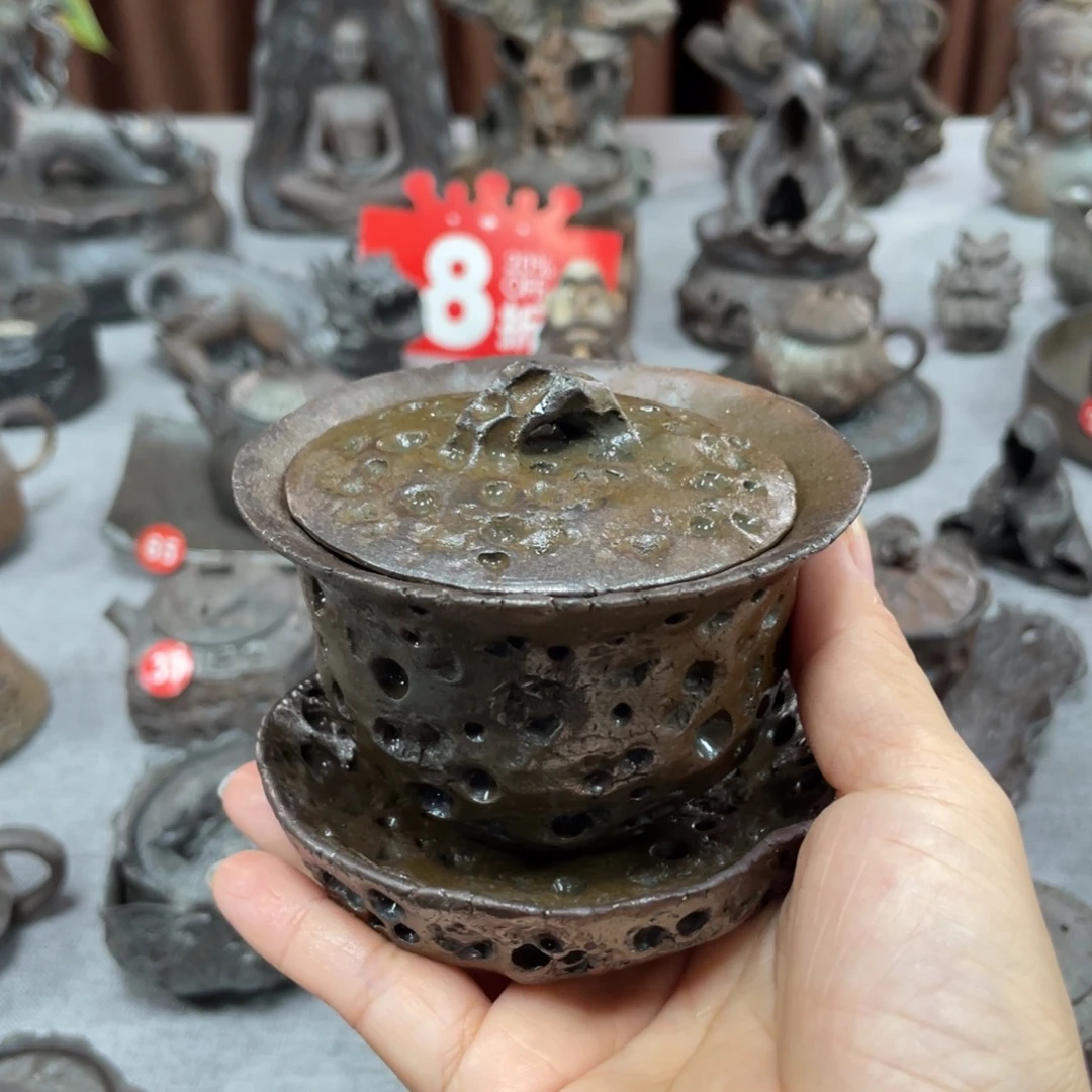 全场八折全手捏柴烧茶器