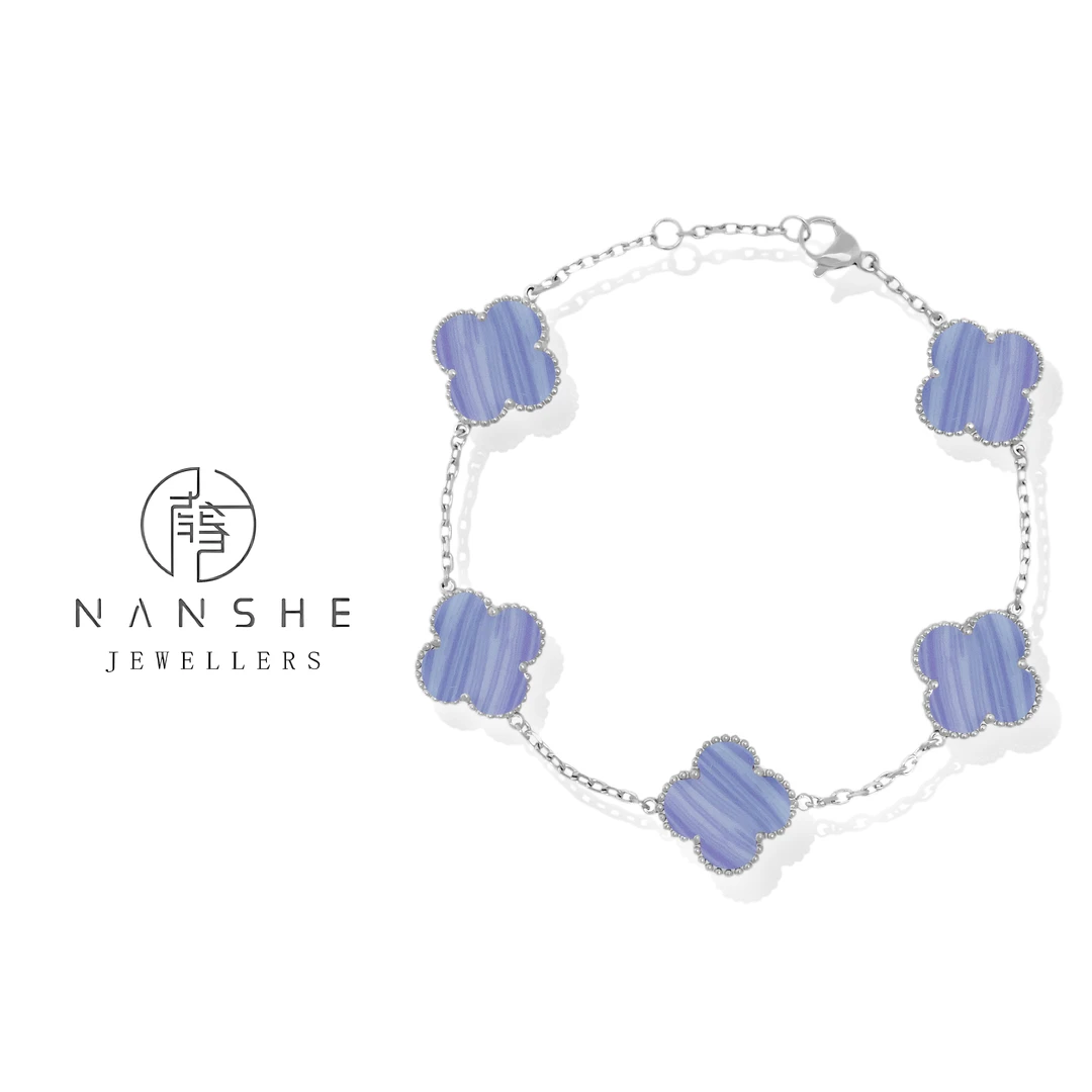 NANSHE/南奢 紫色精工版四叶草手链轻奢 L1130