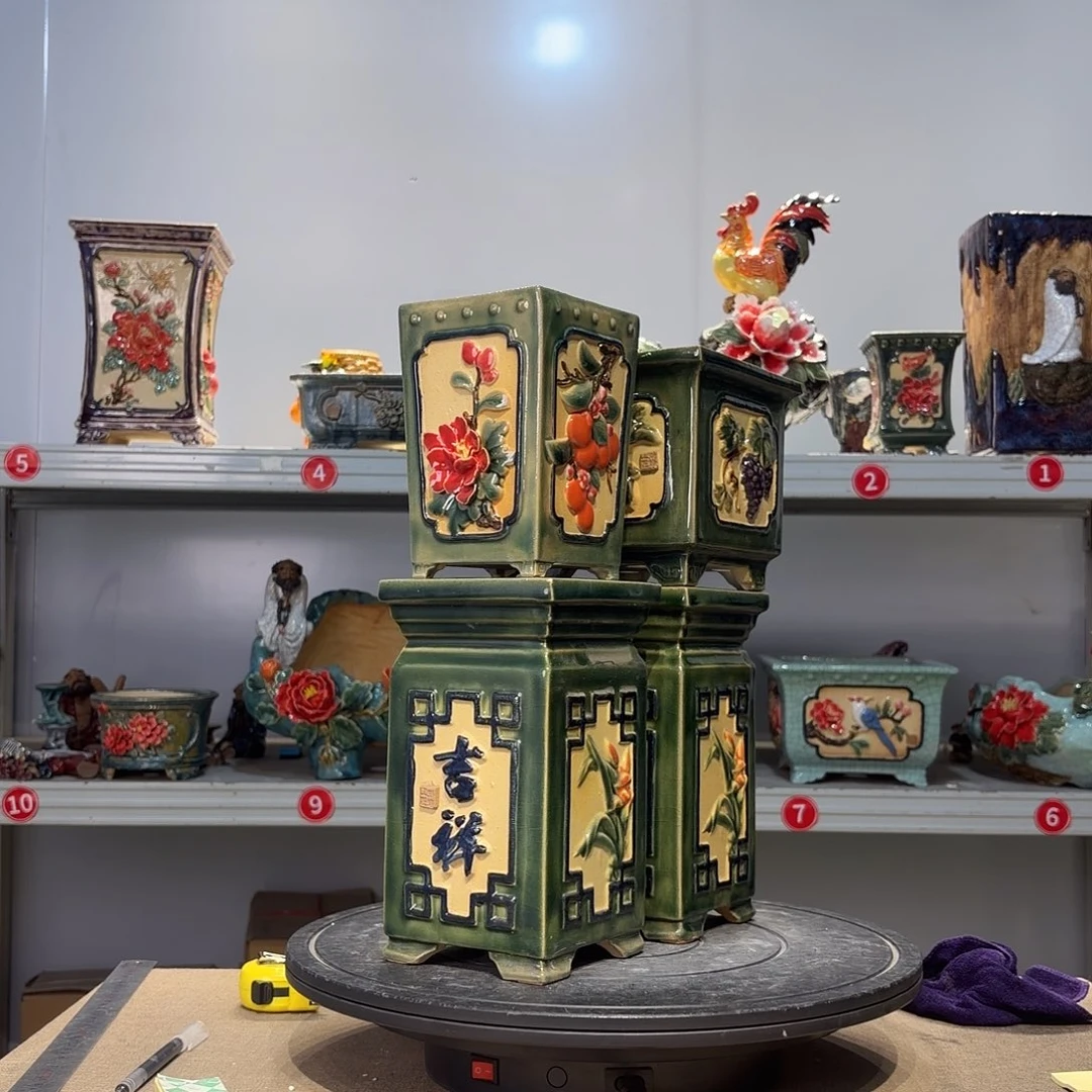 东***发精品石湾花盆高端大气