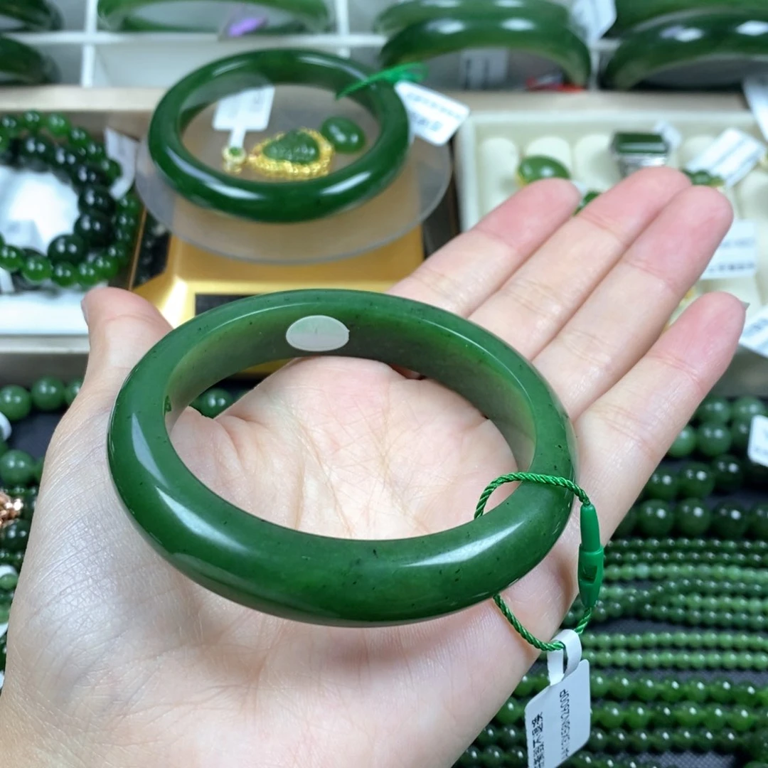 和田玉（碧玉）手镯未镶嵌58