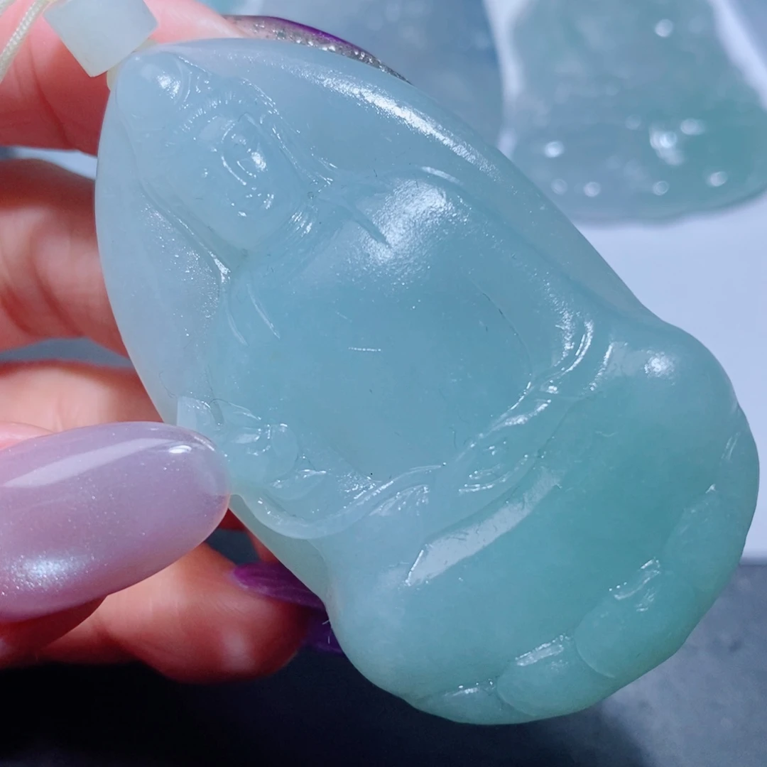 定制翡翠未镶嵌定制翡翠毛货挂件