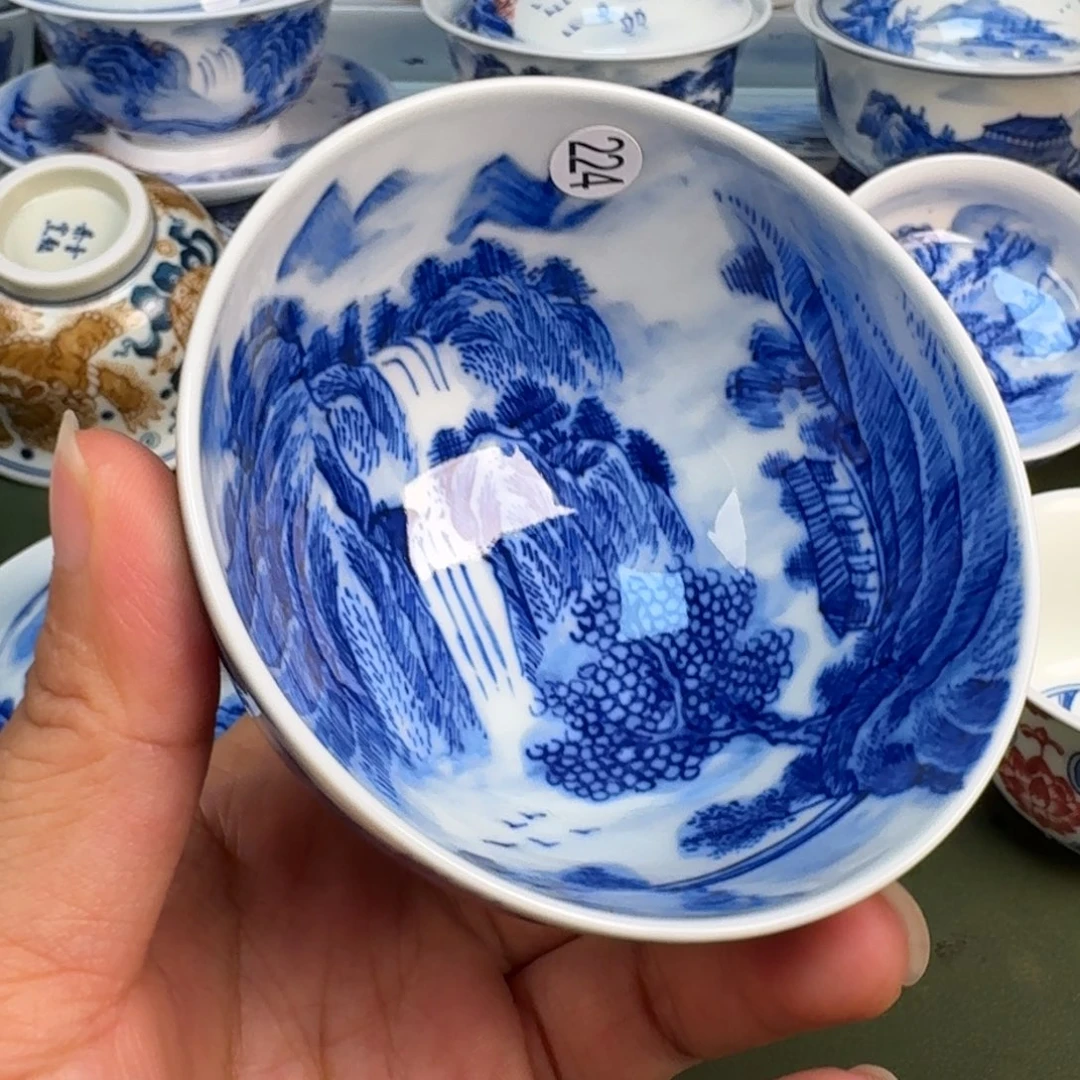景德镇纯手绘茶具圆圆224