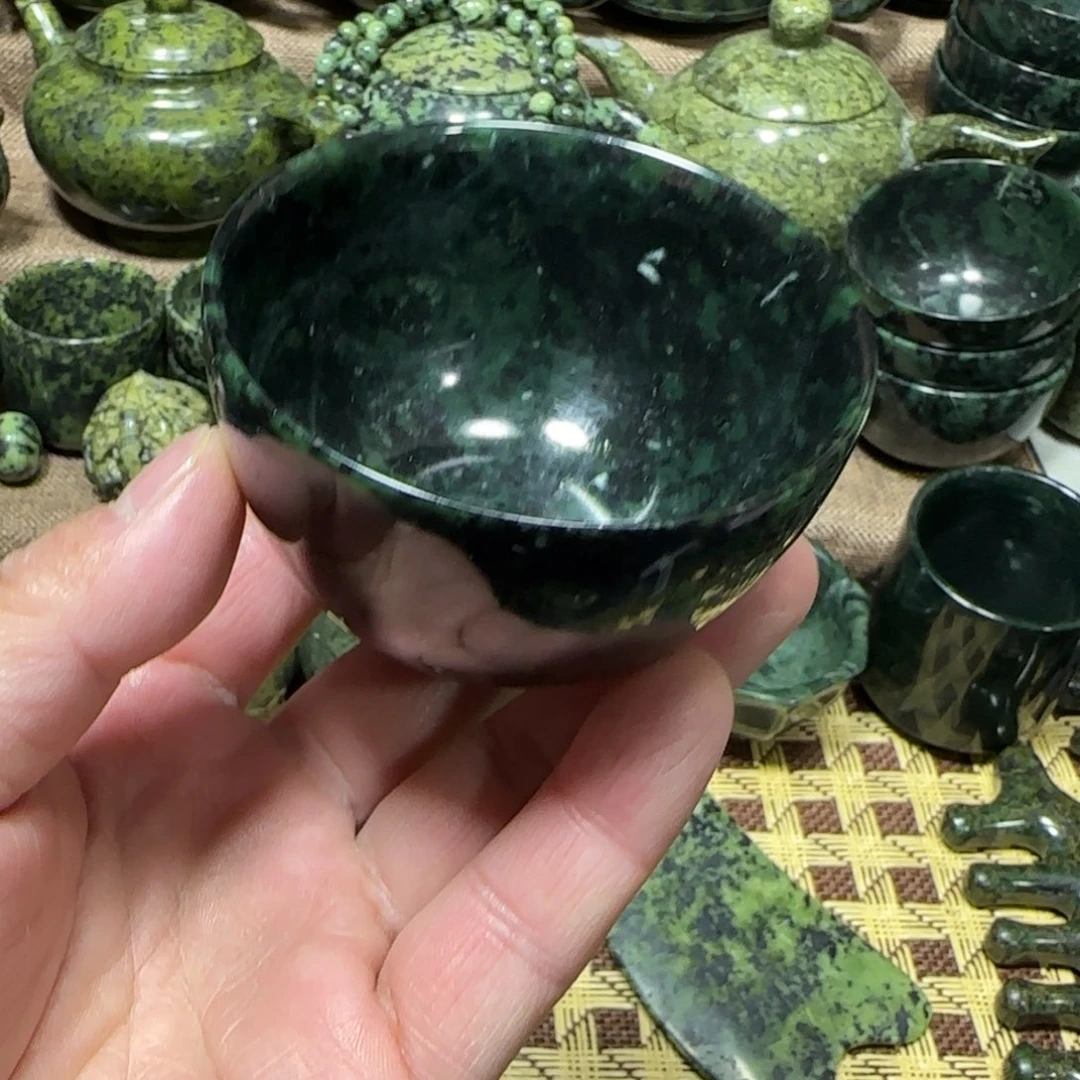 蛇纹石玉未镶嵌藏玉药王石能量产品