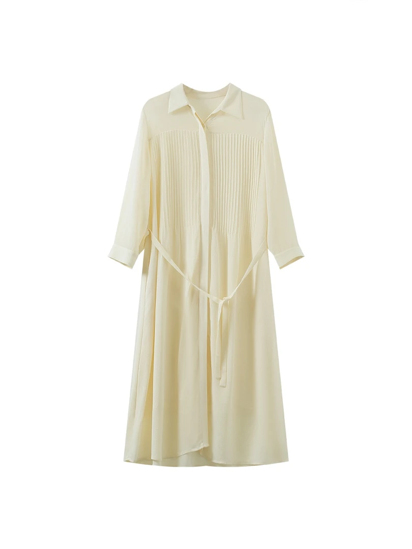 【圈圈】新款鬼绉桑蚕丝连衣裙 YY-LG673