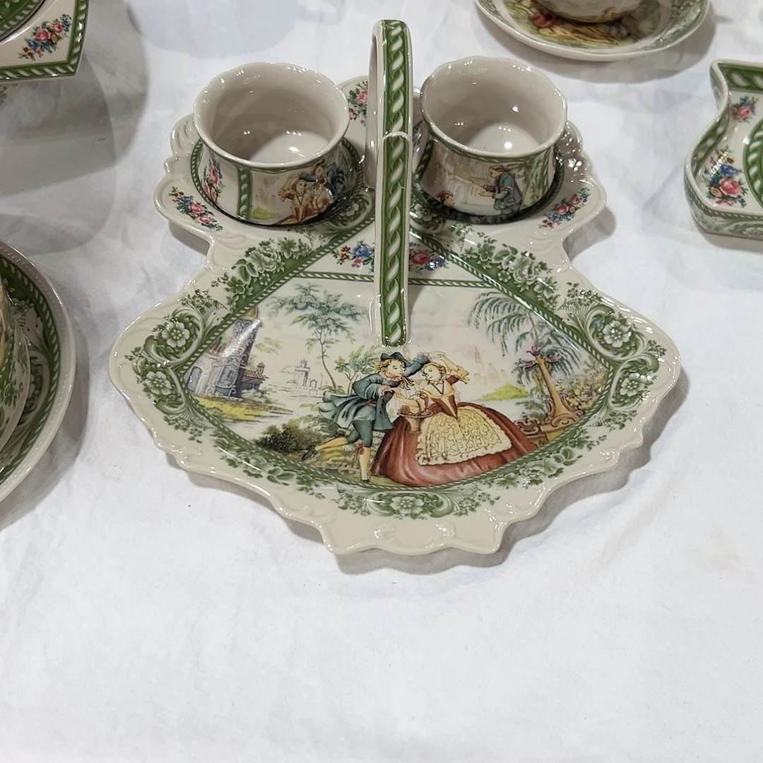 陶瓷YD8782经典手提式早餐盘