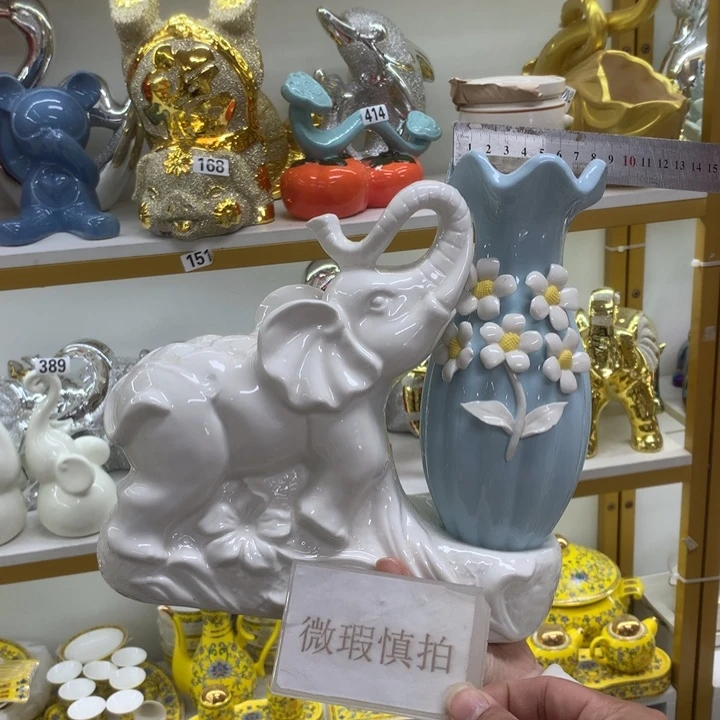 摆件微瑕陶瓷介意勿拍