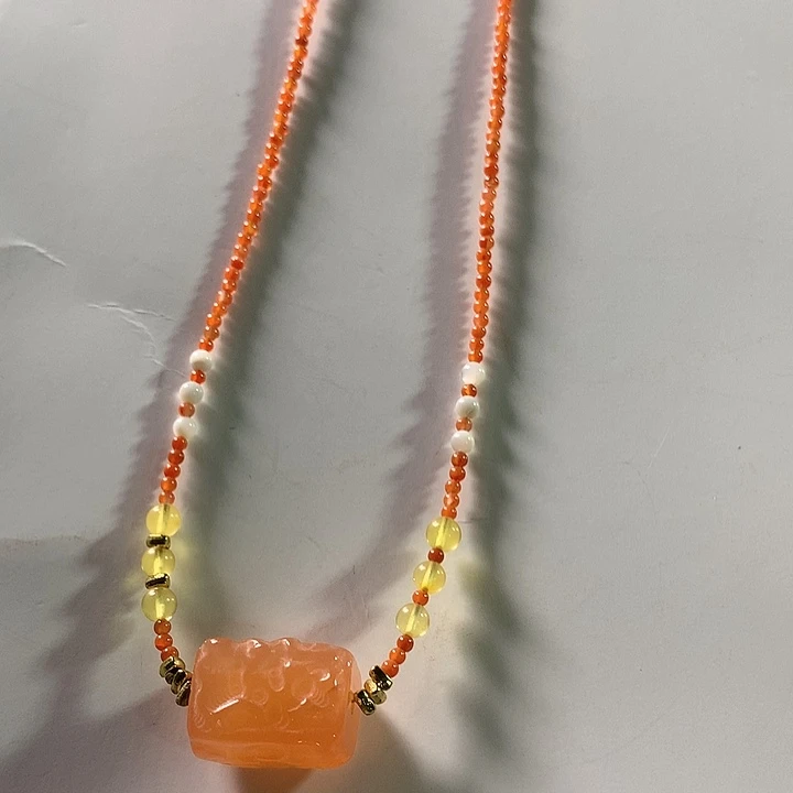 玛瑙/玉髓项链未镶嵌行*✨盐源方糖项链