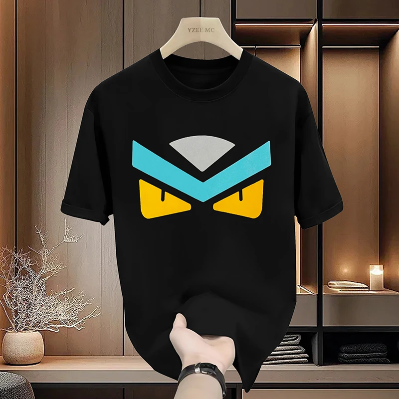 短袖百搭夏装通用男装T恤夏季宽松型印花常规T2110