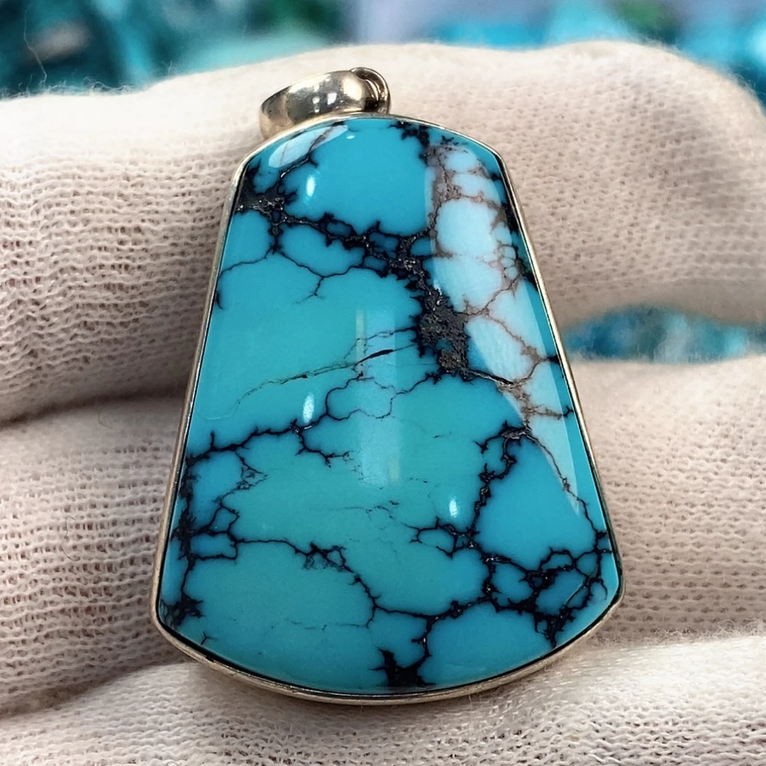 绿松石银S925镶嵌配饰