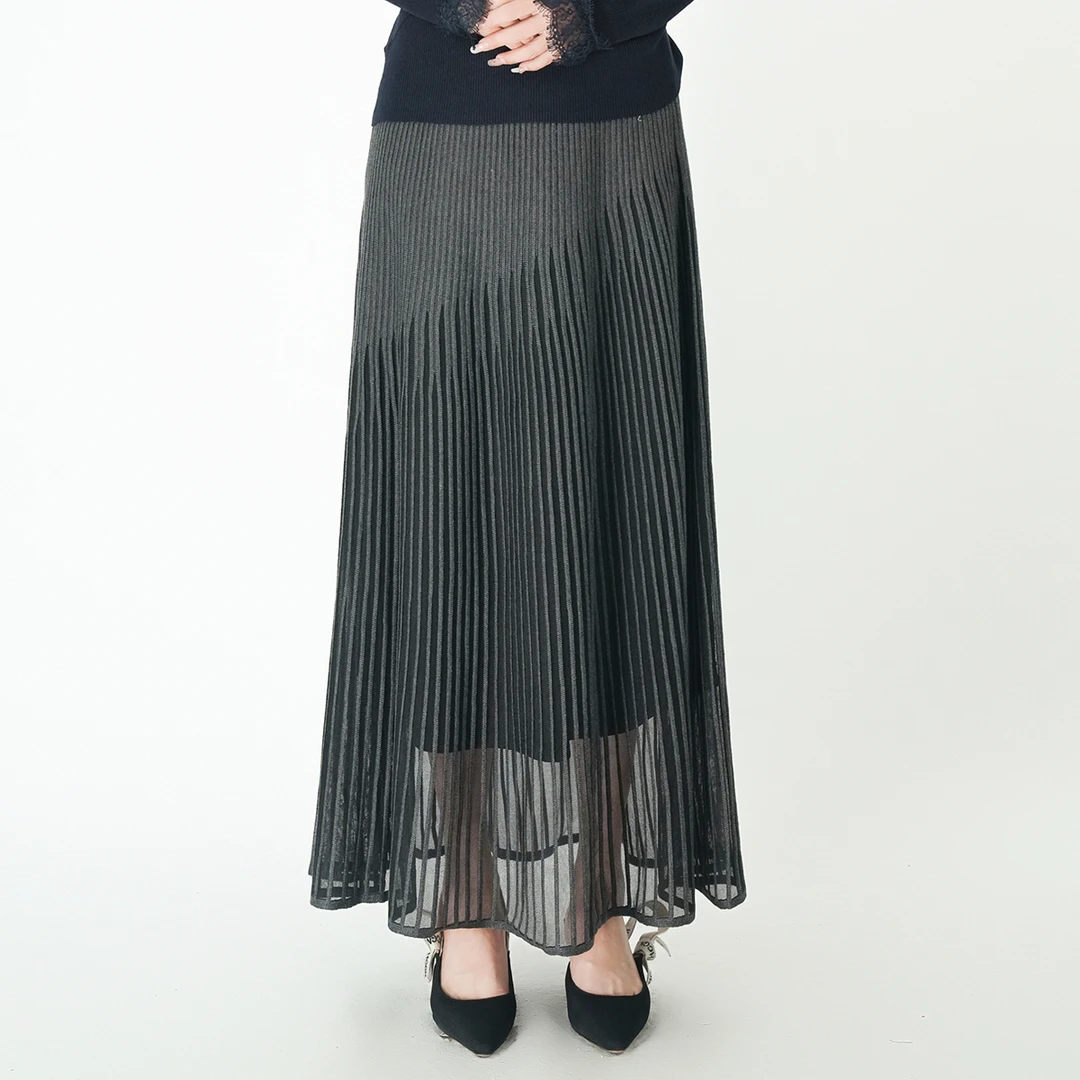 2025秋季新款中式气质百搭纯色高腰显瘦女时尚半裙WH05007039