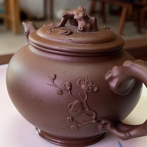 茶壶紫砂老*哥宜兴紫砂报春半手紧泥